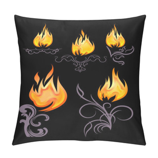 Personality  Decorative Elements With Fire Pillow Covers