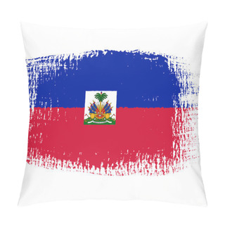 Personality  Brushstroke Flag Haiti Pillow Covers