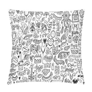 Personality  Set Of Vintage Sketch Elements Pillow Covers