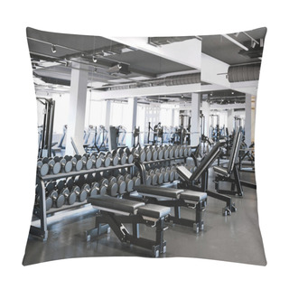 Personality  Modern Gym With Dumbbell Set. 3d Rendering Pillow Covers