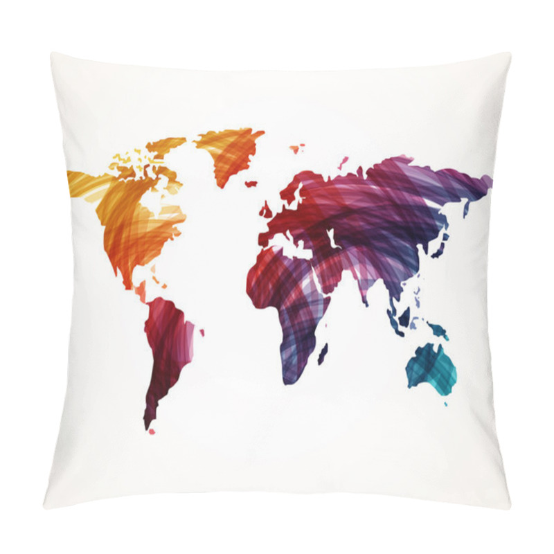 Personality  World Map Pillow Covers