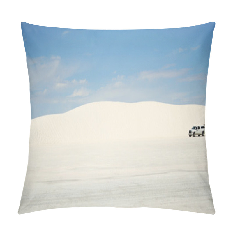 Personality  A White Sands Woman and Truck pillow covers