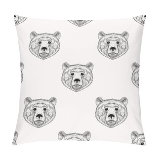 Personality  Bear Seamless Pattern Pillow Covers