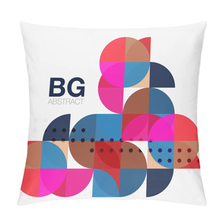 Personality  Vector Geometric Circle Abstract Background Pillow Covers
