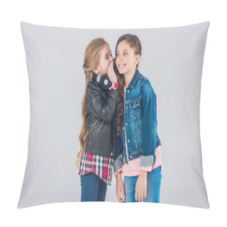 Personality  Little Girls Whispering Pillow Covers