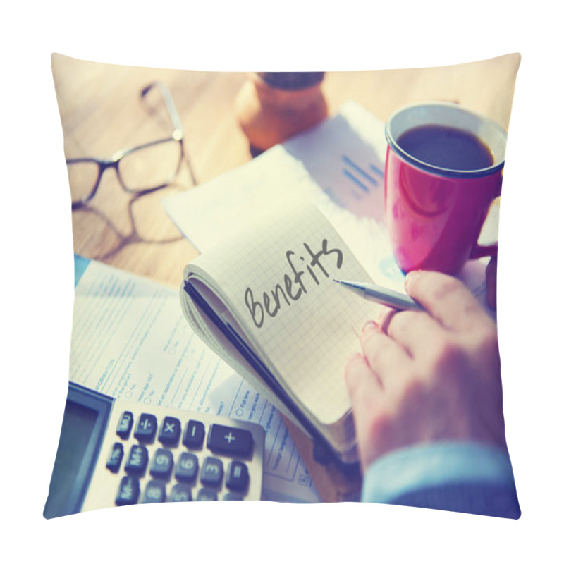 Personality  Businessman Making Notes  Pillow Covers