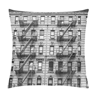 Personality  A Fire Escape Of An Apartment Building In New York City Pillow Covers