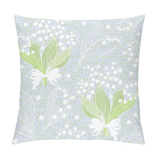 Personality  Seamless Pattern With Of Lilies Of The Valley Pillow Covers