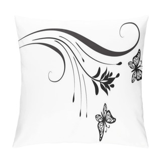Personality  Decorative Floral Corner Ornament With Butterfly Pillow Covers