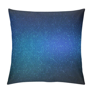 Personality  Circuit Board Background. PCB Printed Circuit Texture. Blue Circuit Board Pattern. High-tech Technology Abstract Digital Background. Vector Illustration Pillow Covers