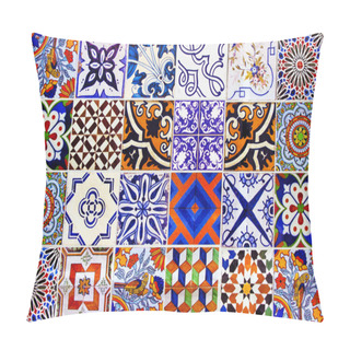 Personality  Close Up Traditional Lisbon Ceramic Tiles Pillow Covers