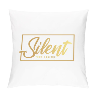 Personality  Letter Or Word SILENT Latin Font Image Graphic Icon Logo Design Abstract Concept Vector Stock. Can Be Used As A Symbol Related To Word Or Typhograpy Pillow Covers