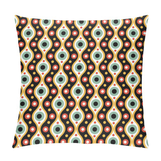 Personality  60s 70s Retro Modern Boho Style Tile Pattern Pillow Covers