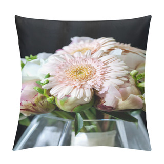 Personality  Bouquet Of Peonies And Gerberas Pillow Covers