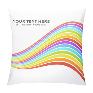 Personality  Abstract Wavy Rainbow Background. Pillow Covers