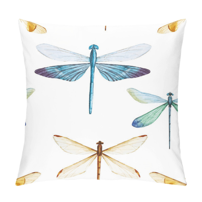 Personality  Watercolor Dragonflies Pattern Pillow Covers