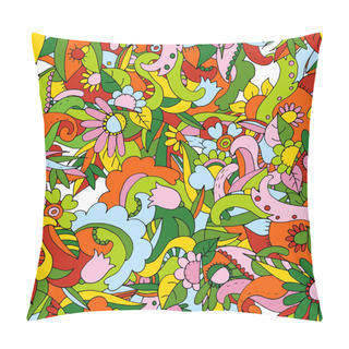 Personality  Doodle Funny Seamless Pattern Pillow Covers