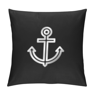 Personality  Anchor Silver Plated Metallic Icon Pillow Covers