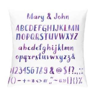 Personality  Hand Drawn Watercolor Font Pillow Covers