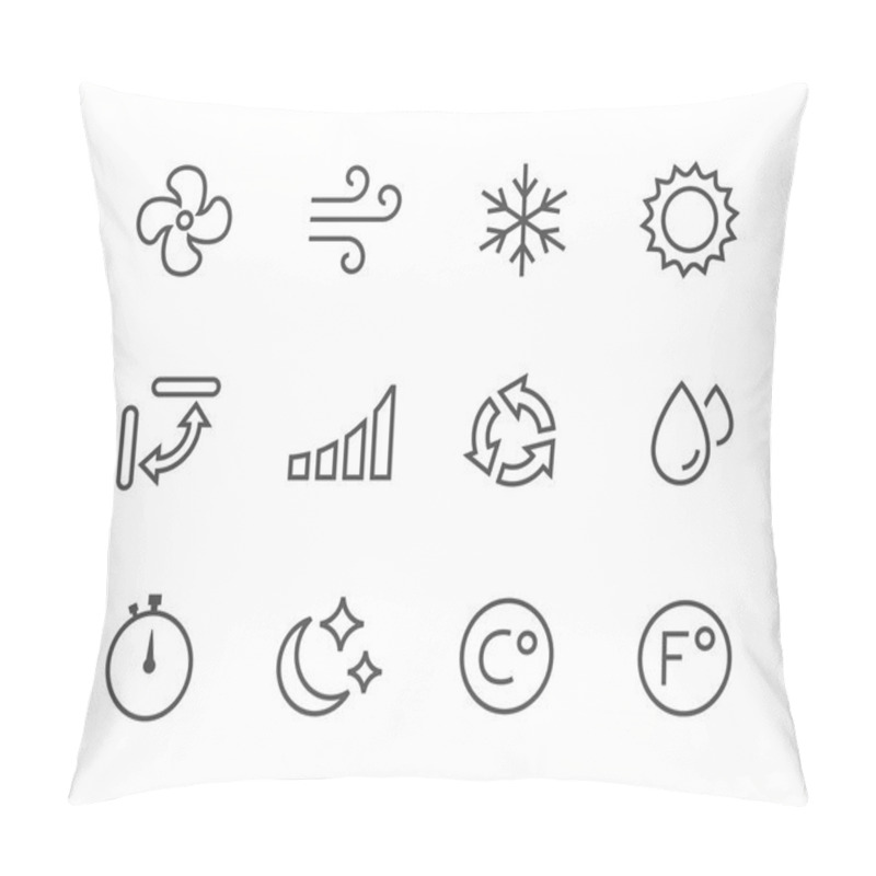 Personality  Thinline Air Conditioning Icons pillow covers