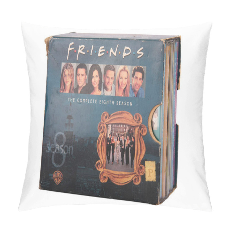 Personality  Antipolo City, Philippines - June 4, 2020: Photo Of An Old Collection Of Complete Season 8 VCD Set Of The TV Show Friends. Pillow Covers