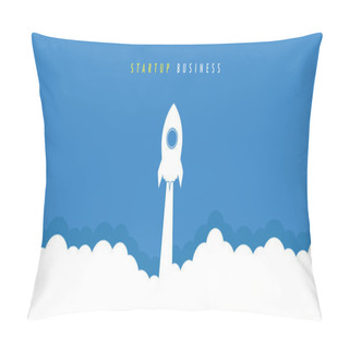 Personality  Rocket Launch Startup Business Concept Pillow Covers
