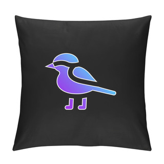 Personality  Bird Blue Gradient Vector Icon Pillow Covers