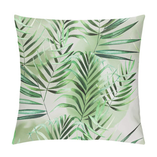 Personality  Beautiful Watercolor Seamless Pattern With Tropical Leaves.  Pillow Covers