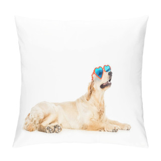 Personality  Dog In Heart Shaped Sunglasses Pillow Covers