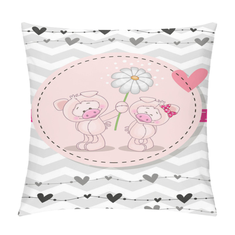 Personality  Two Pigs pillow covers