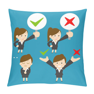 Personality  Cartoon Businesswoman Character Pillow Covers