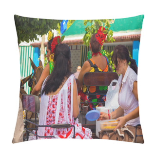 Personality  ANDUJAR,SPAIN - September, 6: Women Typical Sevillian Flamenca S Pillow Covers