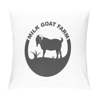 Personality  Goat Logo Template Vector Illustrtion Pillow Covers
