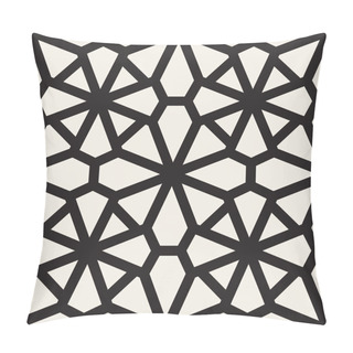 Personality  Vector Seamless Black And White Mosaic Lace Pattern Pillow Covers