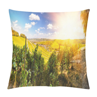 Personality  Panoramic Landscape With Autumn Vineyards Pillow Covers