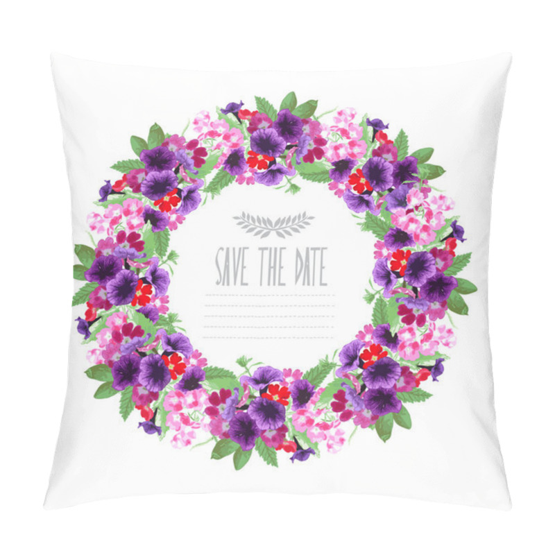 Personality  decorative floral wreath pillow covers