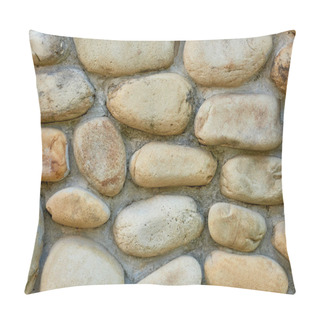 Personality  Close-up View Of Grey Stone Wall Textured Background   Pillow Covers