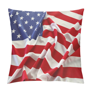 Personality  Closeup Of Rippled American Flag Pillow Covers