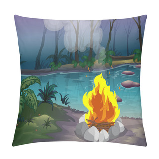 Personality  Forest And Fire Pillow Covers