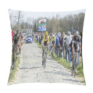 Personality  Group Of Cyclists- Paris Roubaix 2015 Pillow Covers