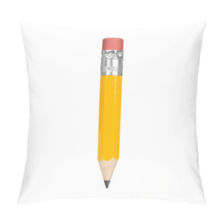 Personality  Yellow Pencil Isolated On White Pillow Covers