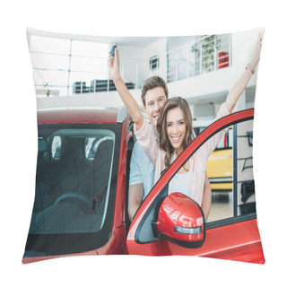 Personality  Girlfriend Standing With Car Key   Pillow Covers