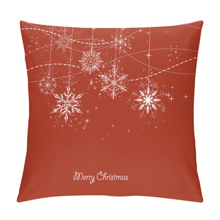Personality  Illustration Of Xmas Doodle Snowflakes Pillow Covers