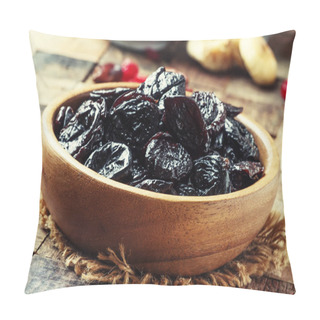 Personality  Prunes In Wooden Bowl Pillow Covers