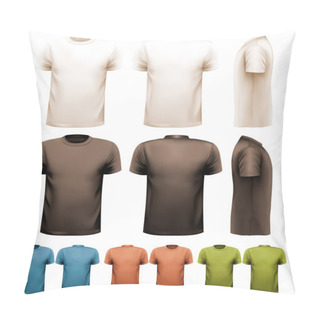 Personality  Colorful Male T-shirts. Design Template. Vector. Pillow Covers