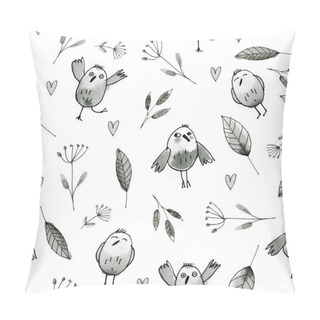 Personality  Seamless Pattern With Hand Drawn Owls Pillow Covers