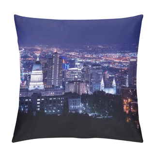 Personality  Salt Lake City At Night Pillow Covers