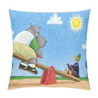 Personality  Illustration Of Friends Pillow Covers