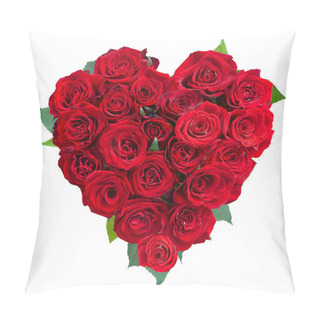 Personality  Rose Flowers Heart Over White. Valentine. Love Pillow Covers