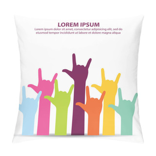 Personality  Creative Colorful I Love You Sign Hand Pillow Covers